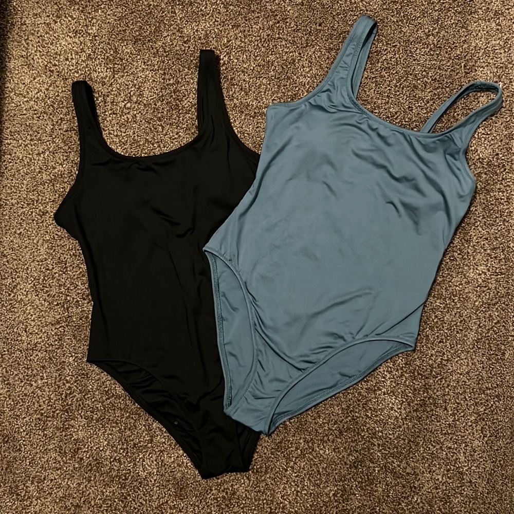 Set of 2 Victoria Secret PINK gym to swim scoop neck one pieces